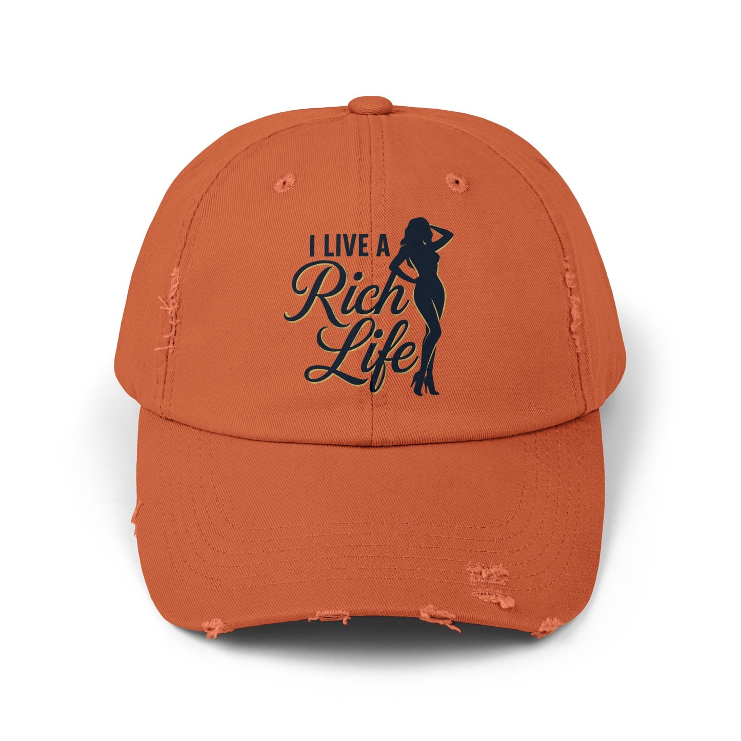I LIVE A RICH LIFE DISTRESSED CAP