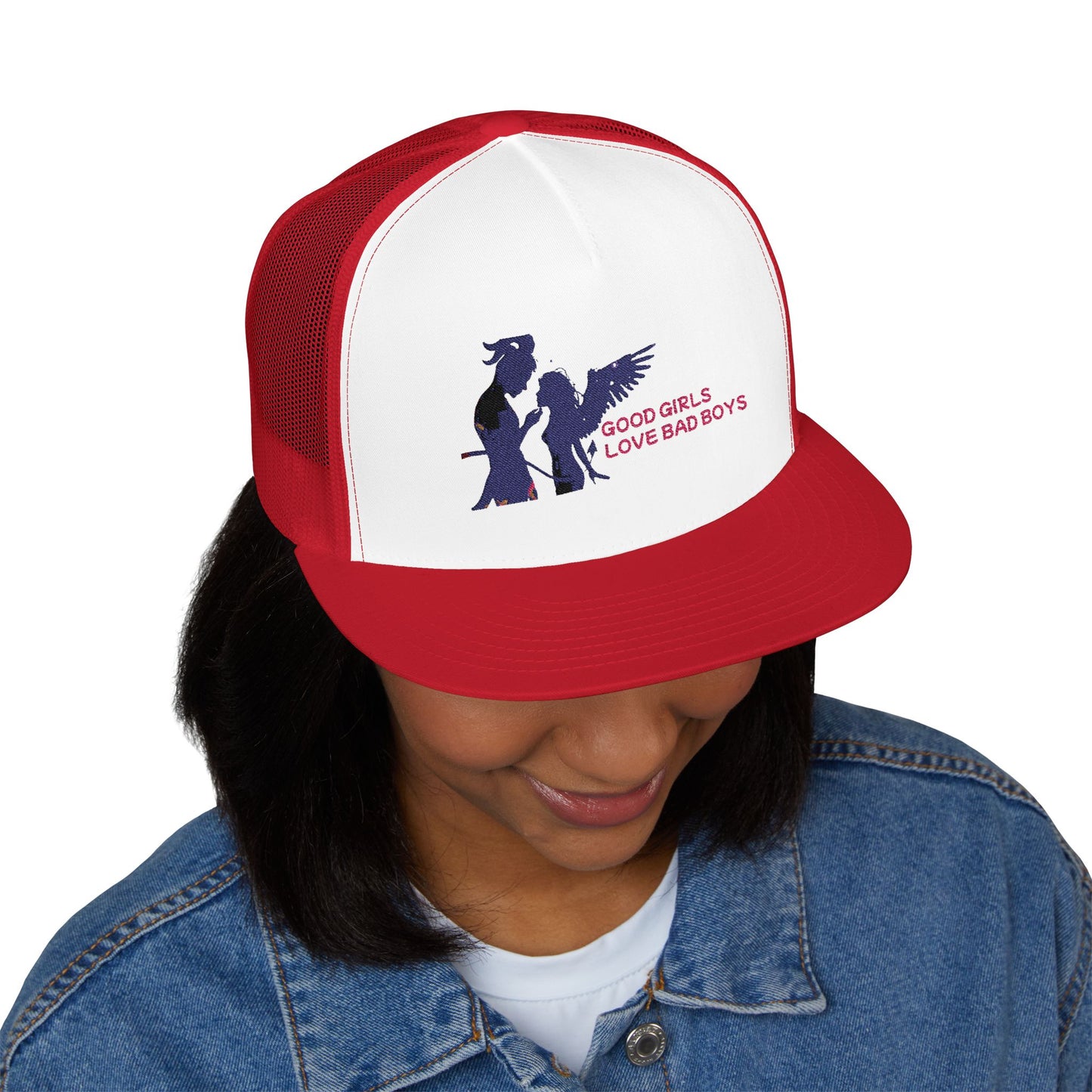 GOOD GIRLS LOVE BAD BOYS TRUCKER HAT