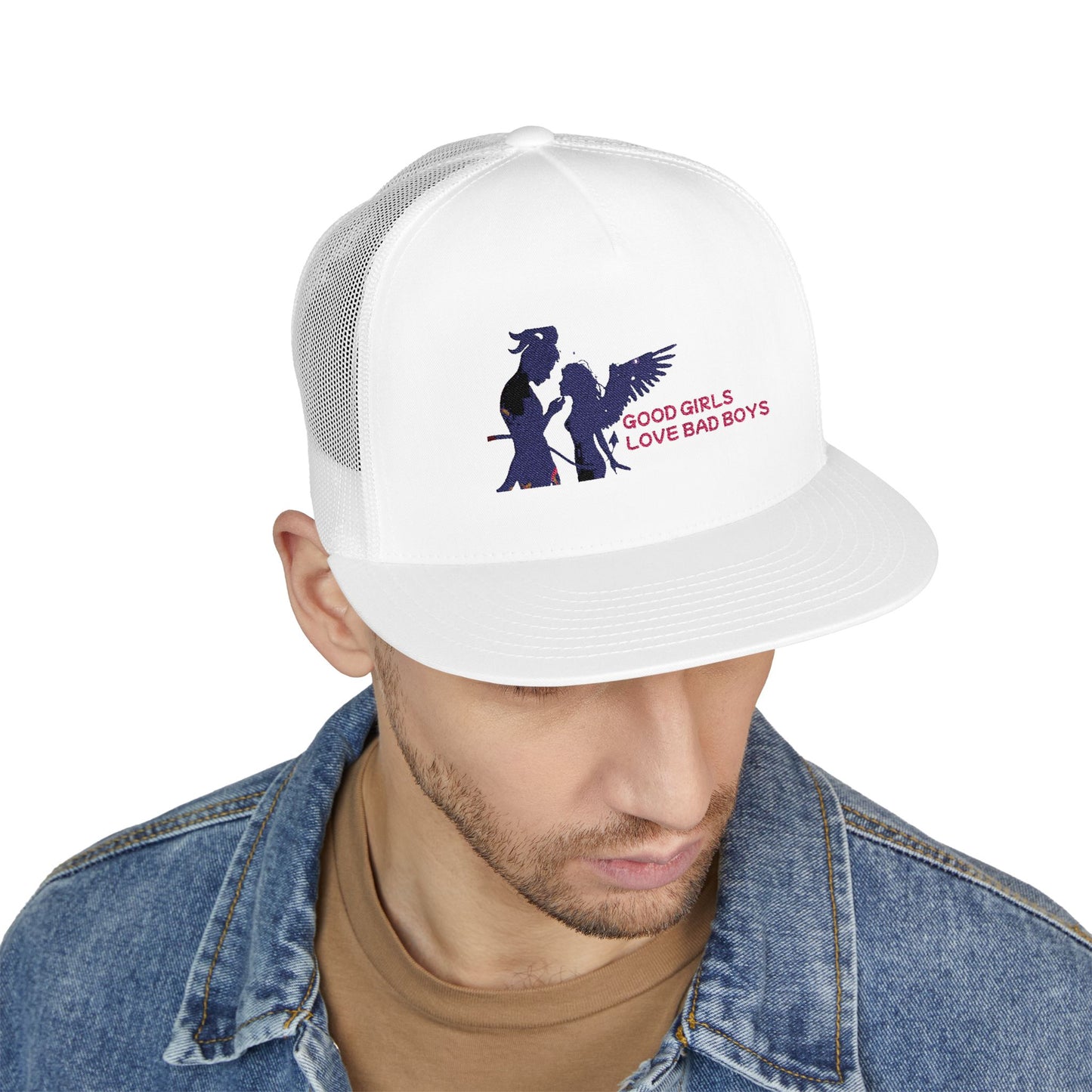 GOOD GIRLS LOVE BAD BOYS TRUCKER HAT