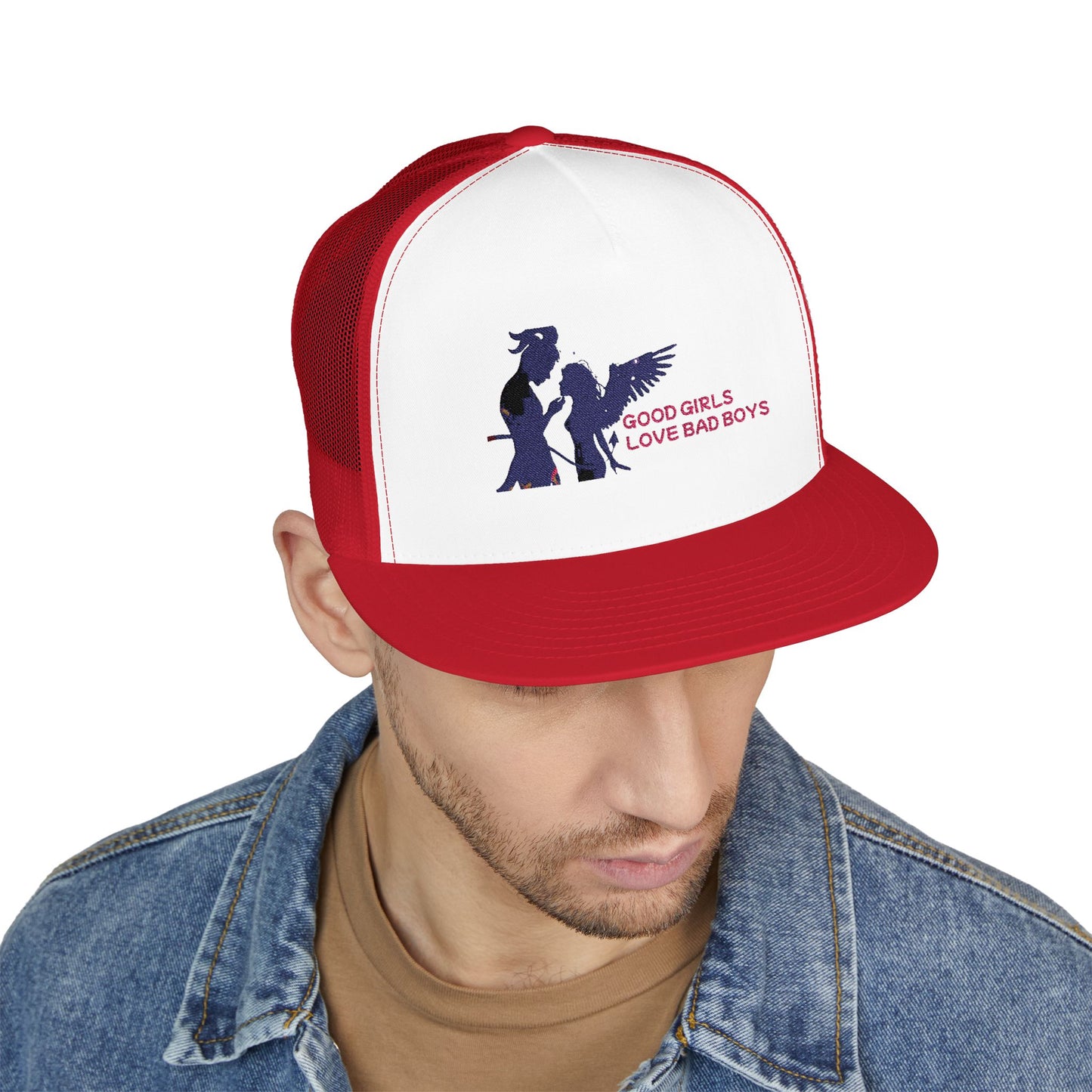 GOOD GIRLS LOVE BAD BOYS TRUCKER HAT
