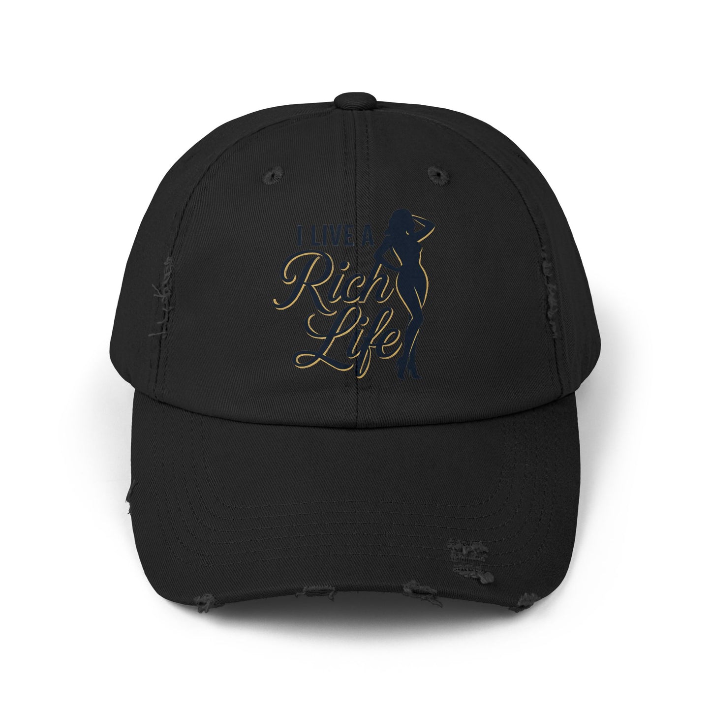 I LIVE A RICH LIFE DISTRESSED CAP