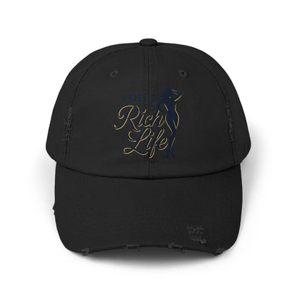 I LIVE A RICH LIFE DISTRESSED CAP