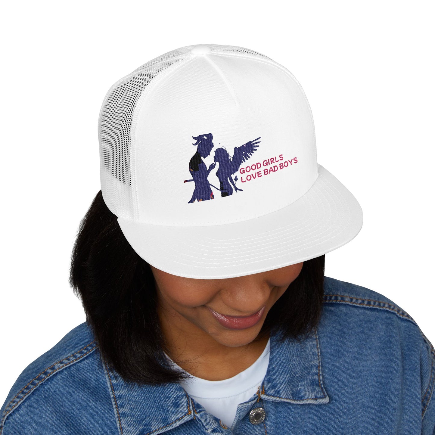 GOOD GIRLS LOVE BAD BOYS TRUCKER HAT